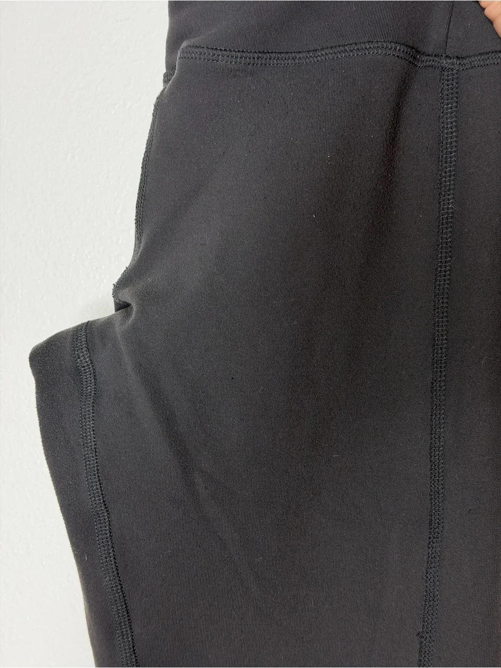 ALO Yoga Moto Leggings Tights Graphite Gray Mesh Panel Size S